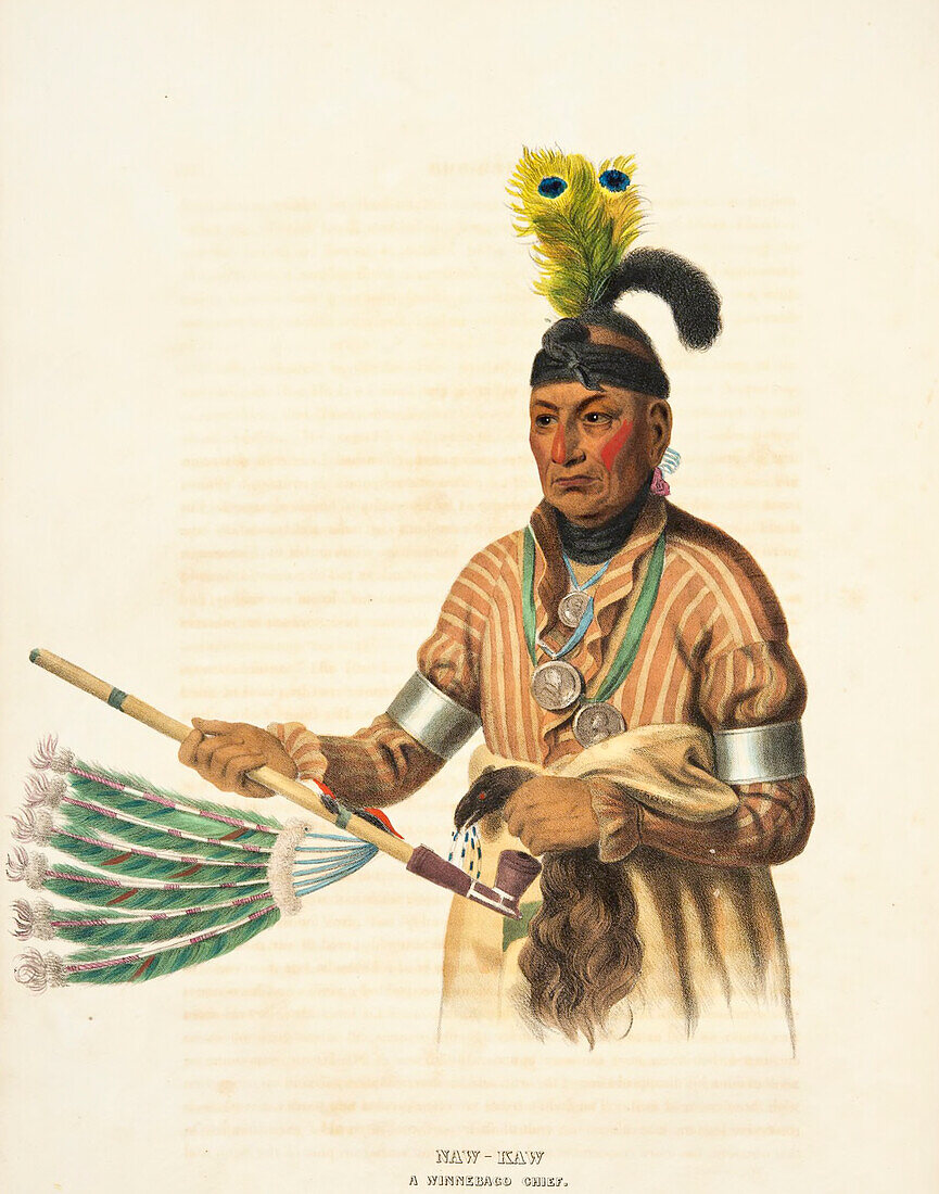 Naw-Kawa, Winnebago Chief, illustration