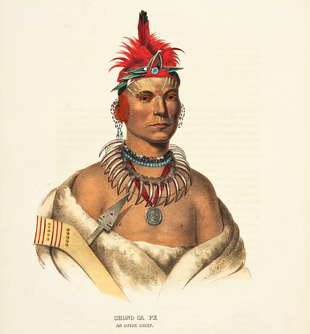 Chono Ca Pe, Chief of the Otoe tribe, illustration