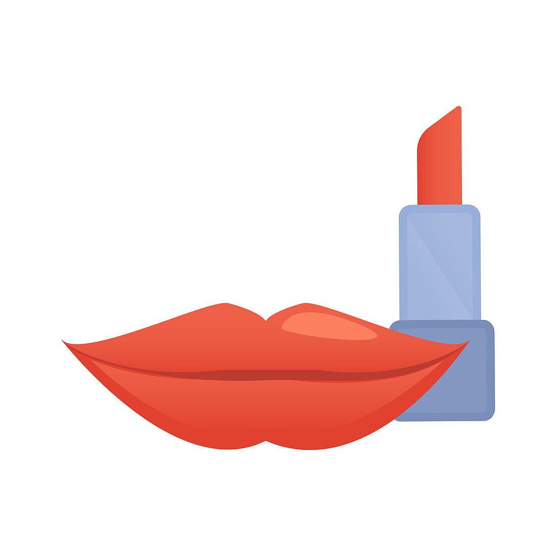 Red lipstick, illustration