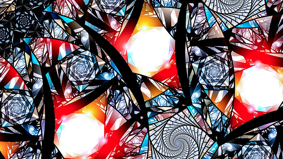 Stained-glass abstract illustration