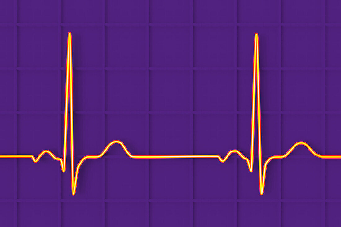 Healthy heartbeat rhythm, illustration