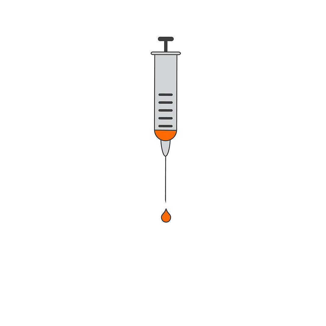 Platelet rich plasma injection, conceptual illustration
