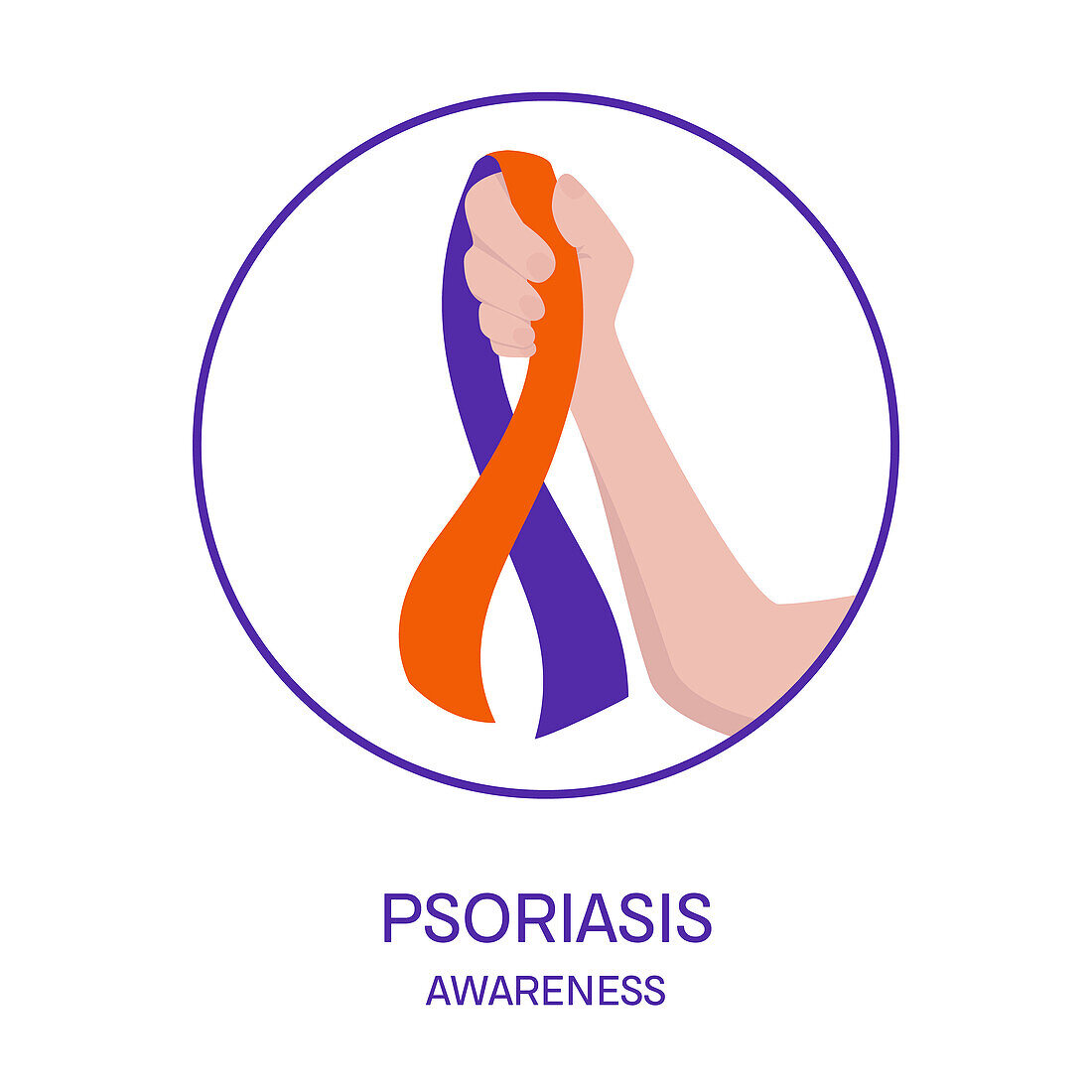 Psoriasis awareness, conceptual illustration