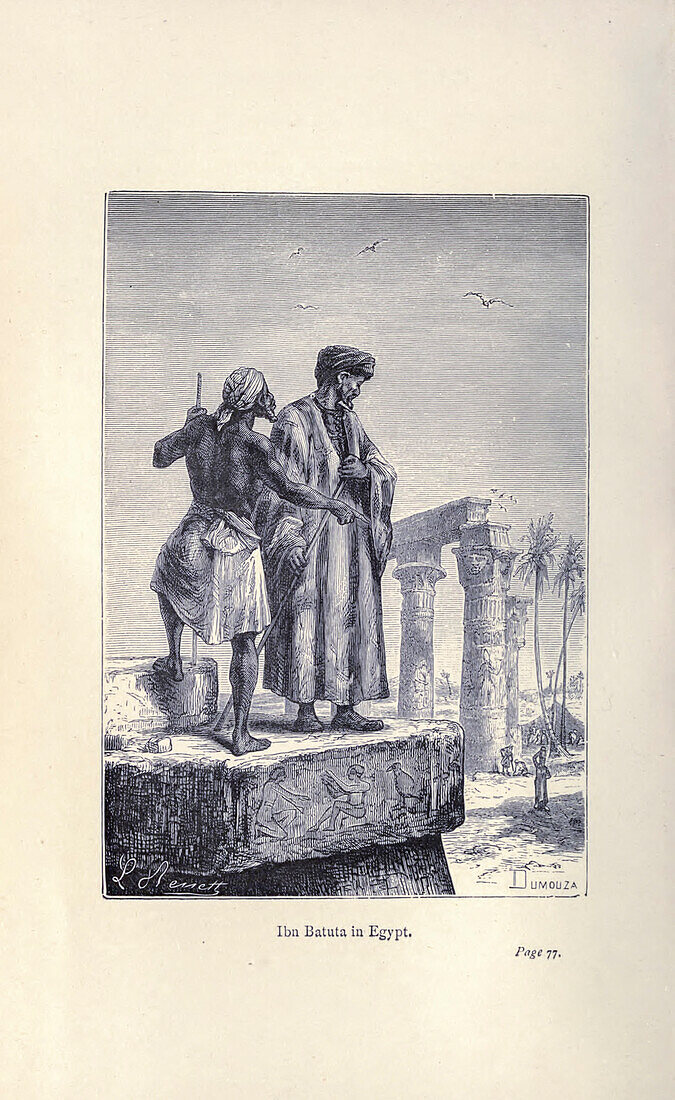Ibn Batuta in Egypt, 19th century illustration