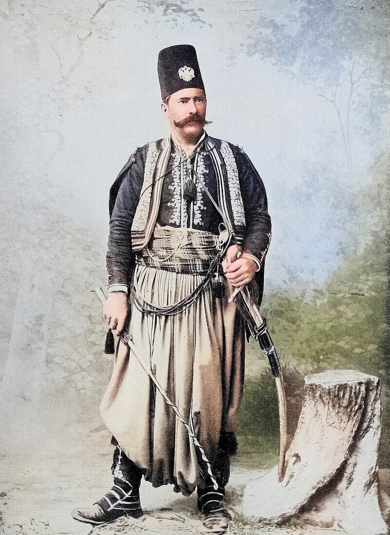 Syrian man in full costume