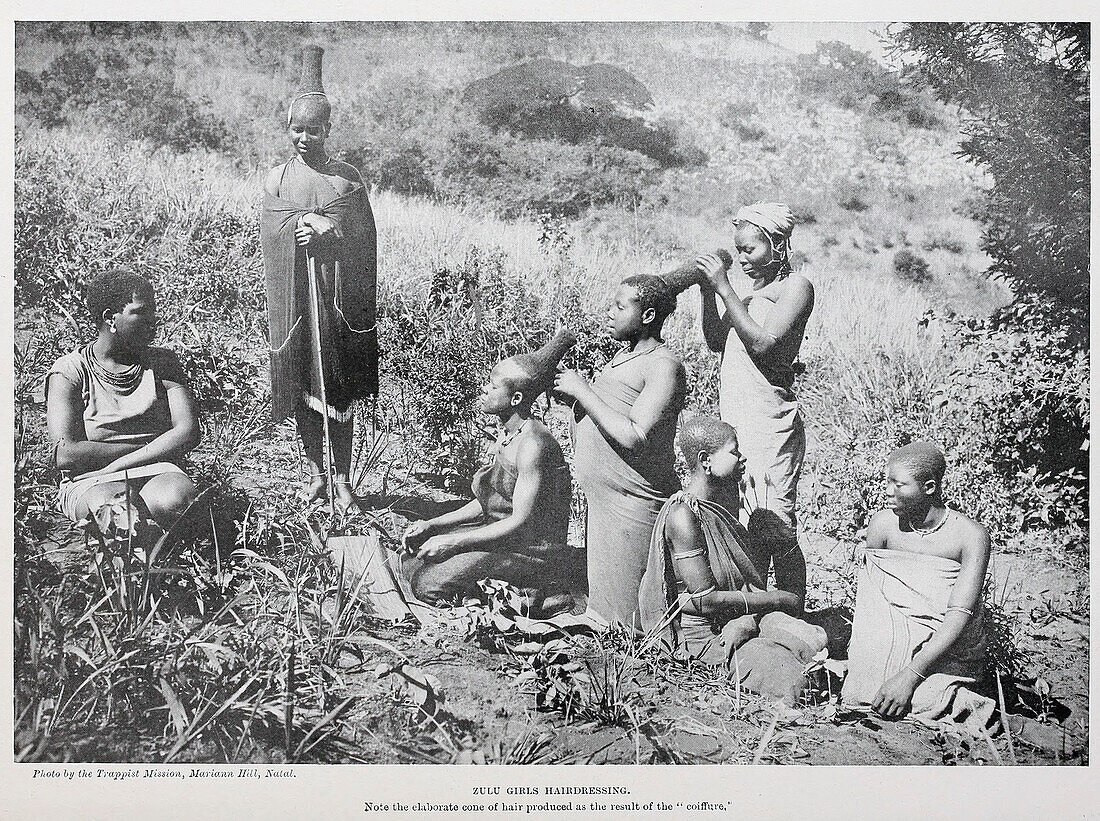 Zulu girls hairdressing