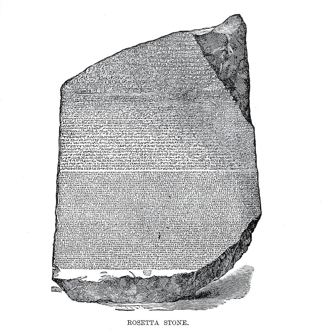 Rosetta Stone, 19th century illustration