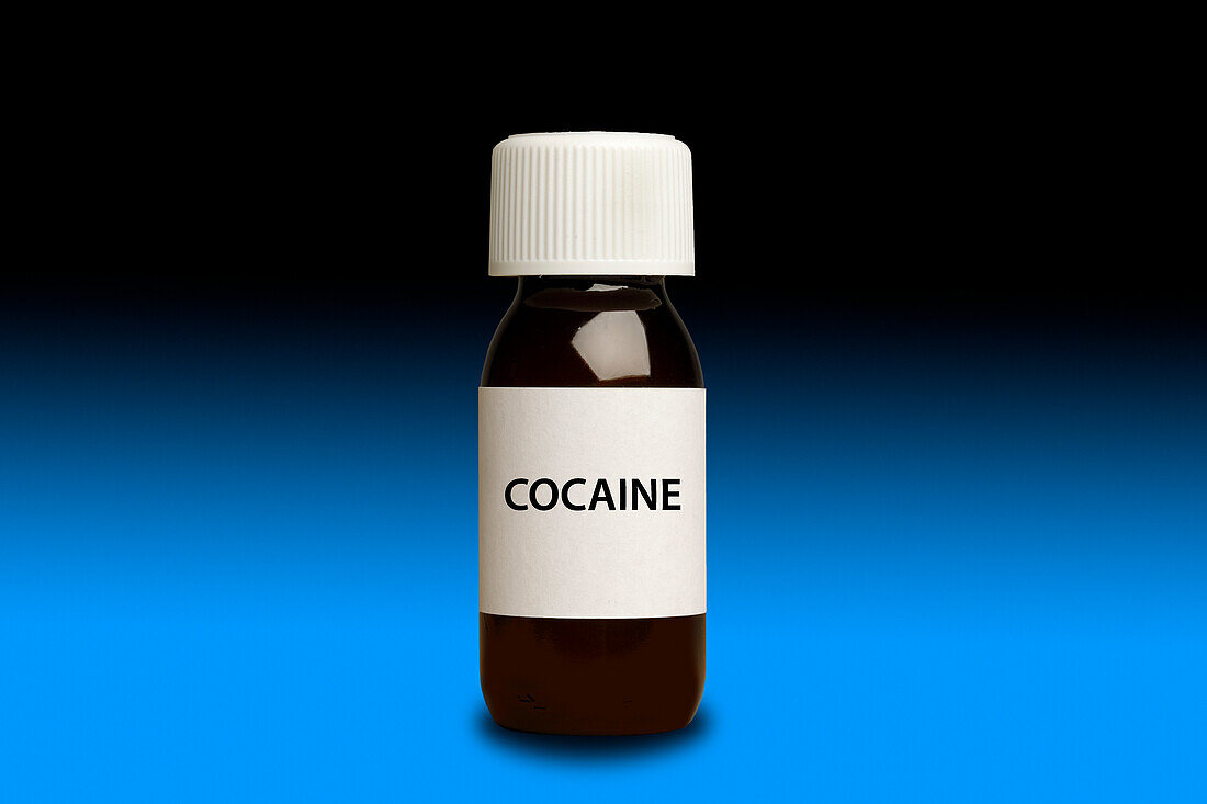 Cocaine bottle, illustration