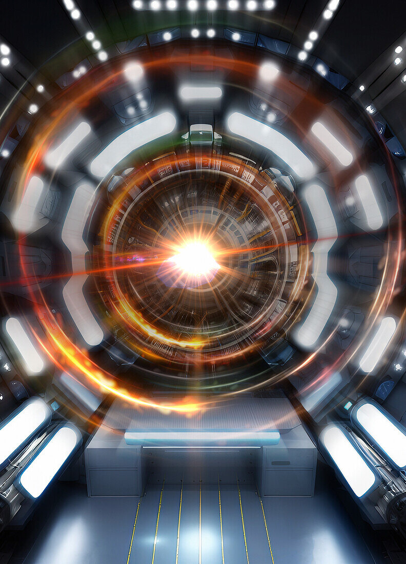 Particle accelerator, conceptual illustration