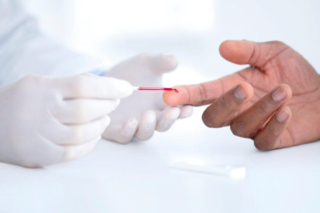 Finger prick blood test