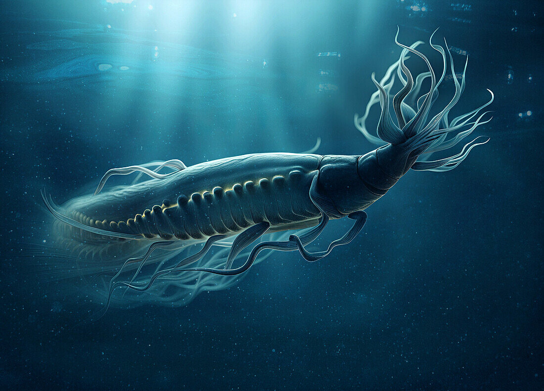 Aquatic alien life, illustration