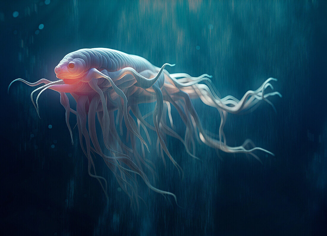 Aquatic alien life form, illustration