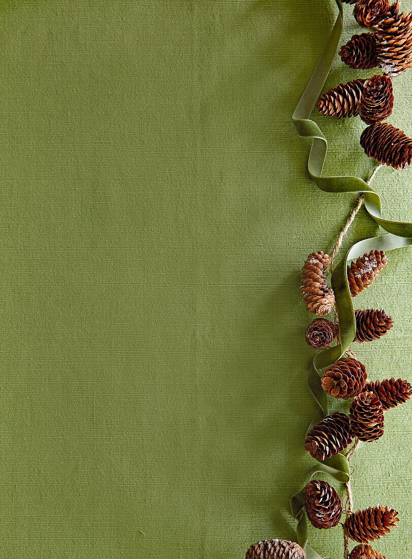 Christmas pine cone garland