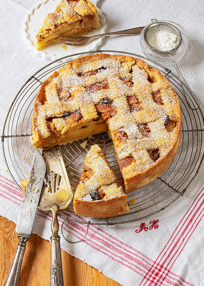 Apfelkuchen mit Vanillesahne