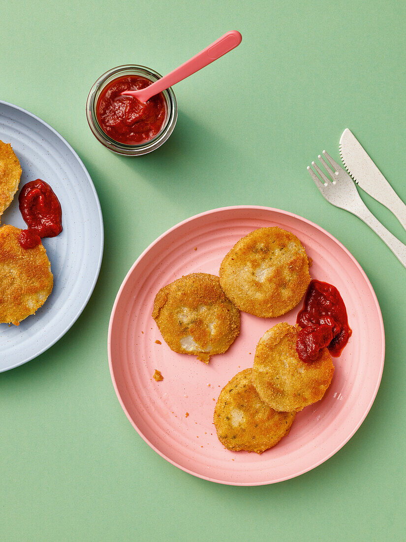 Gebackener Kohlrabi mit Ketchup