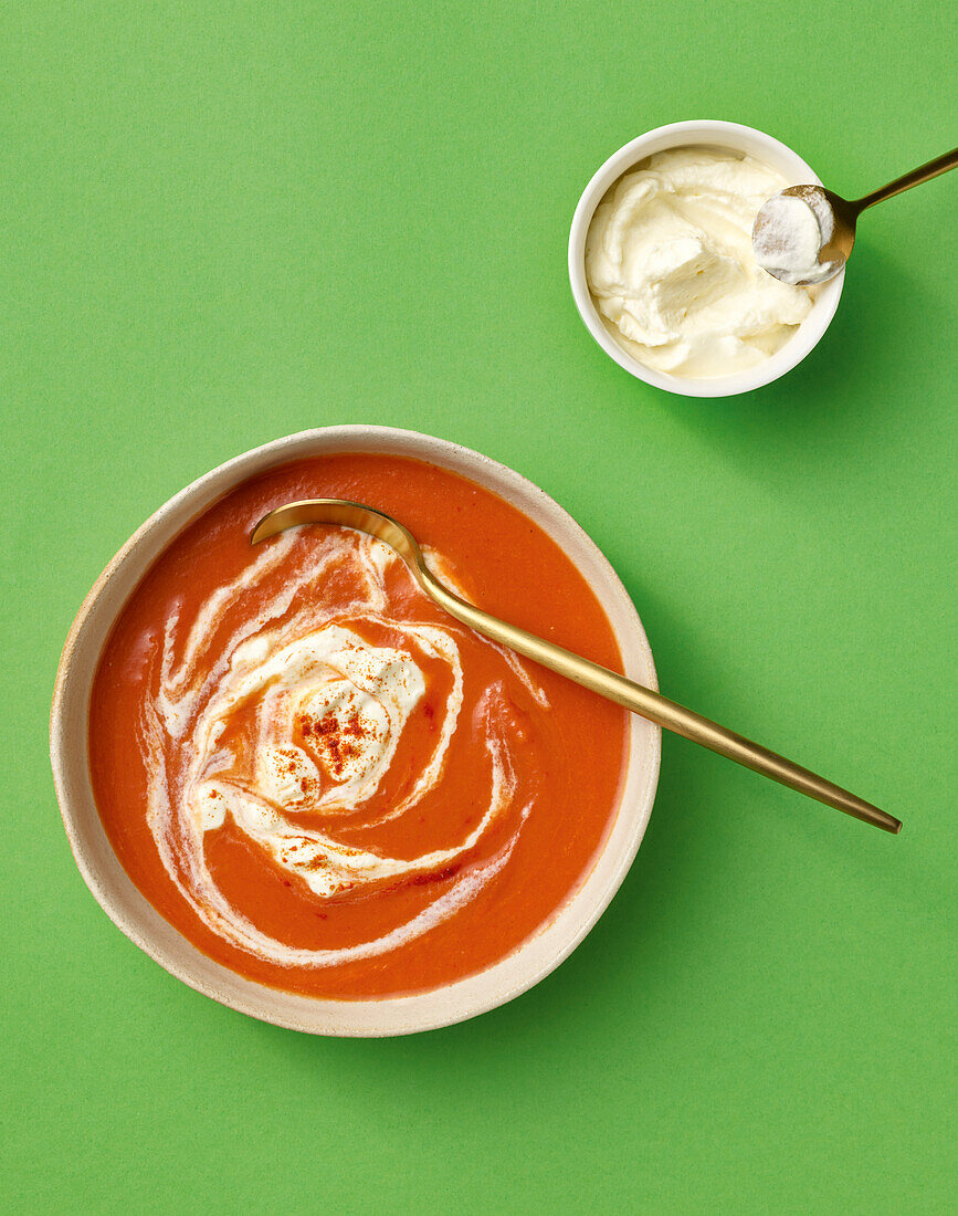 Tomato soup with cream