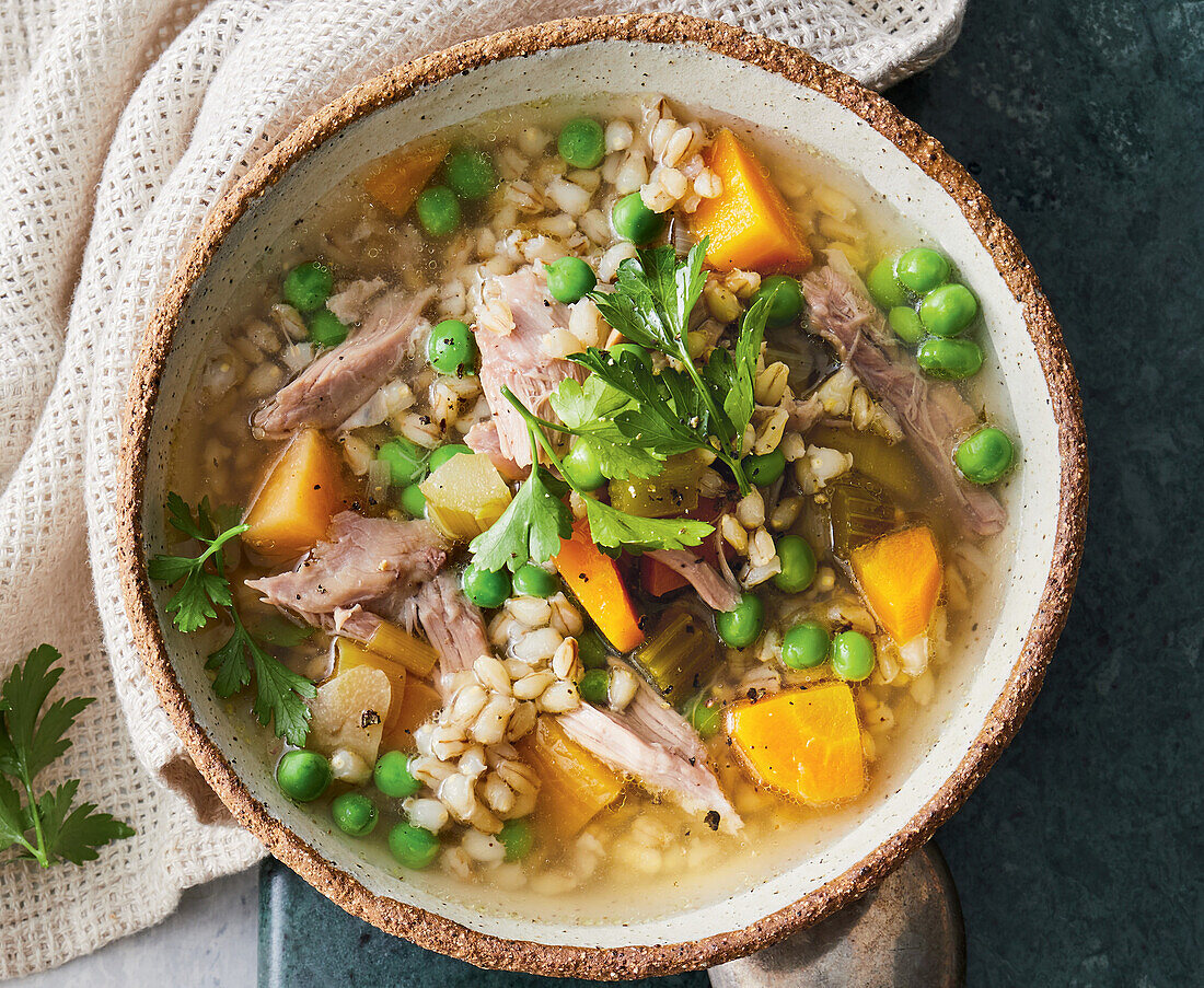 Lamm-Gerstensuppe aus dem Slow Cooker