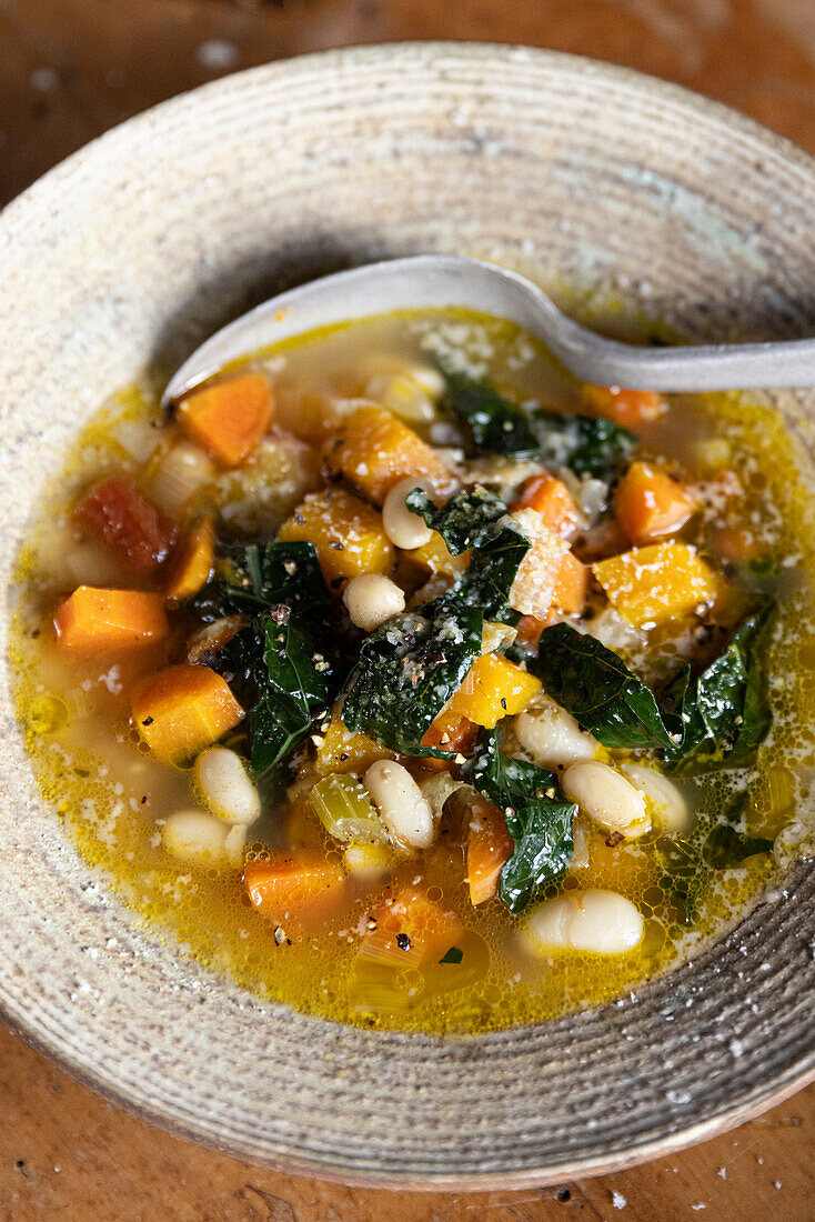 Minestrone close up