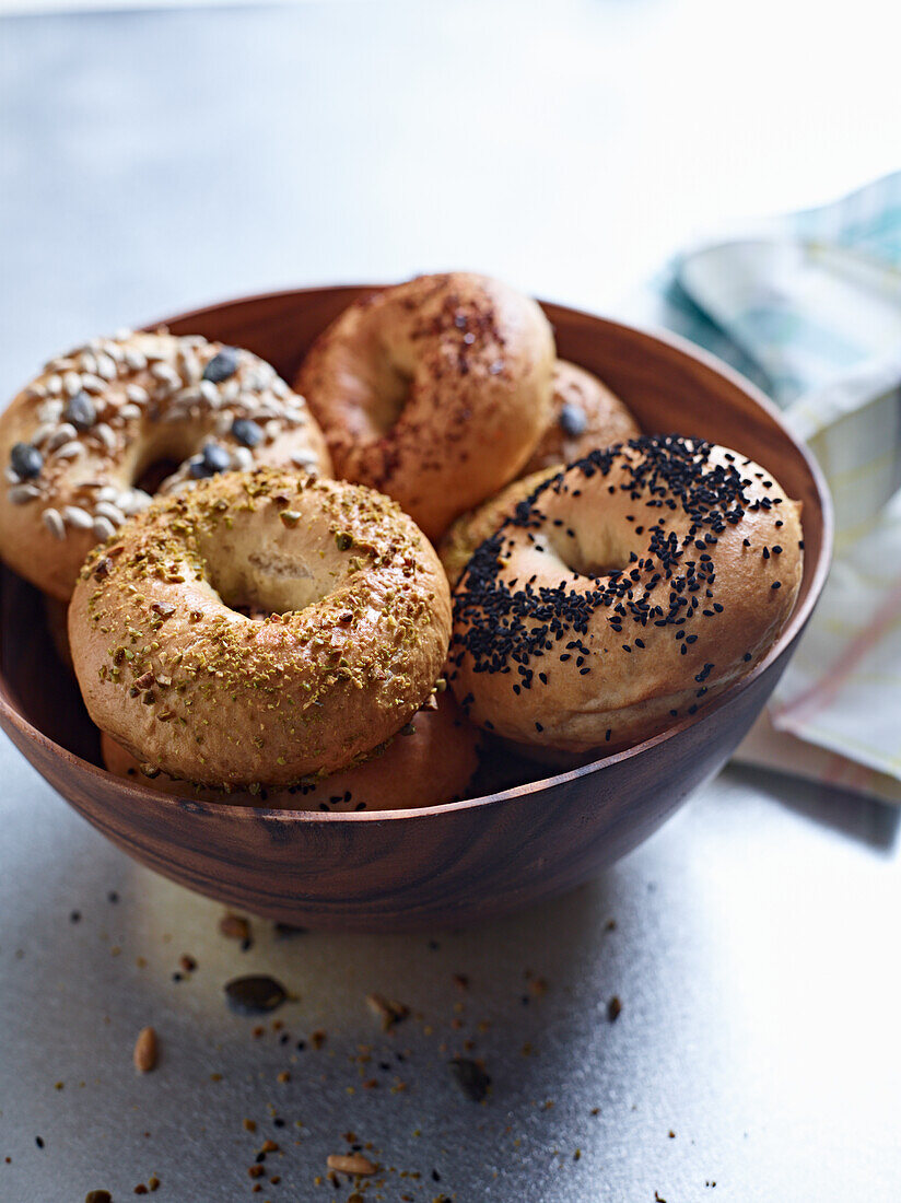 Verschiedene Bagels