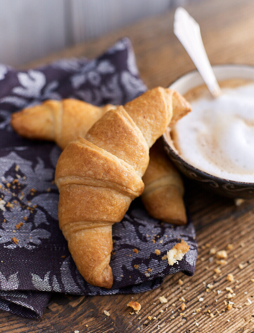 Croissants and latte