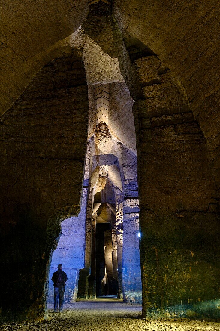 France,Maine et Loire,Doue la Fontaine,troglodytic site,The Perrieres,The Mystery of Faluns show