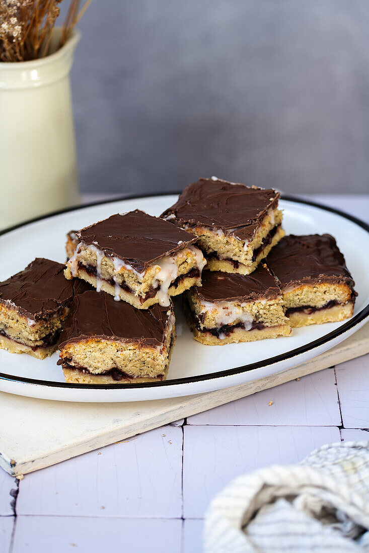 Chocolate cake with jam filling