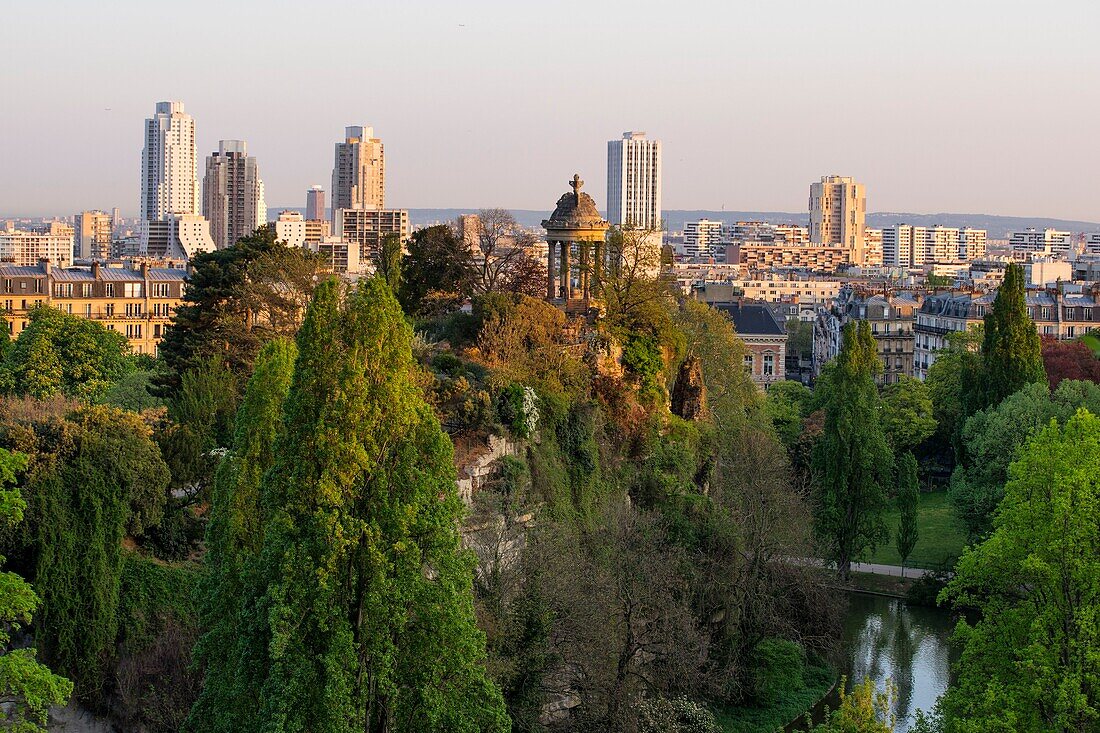 France,Paris,the park of Buttes de Chaumont