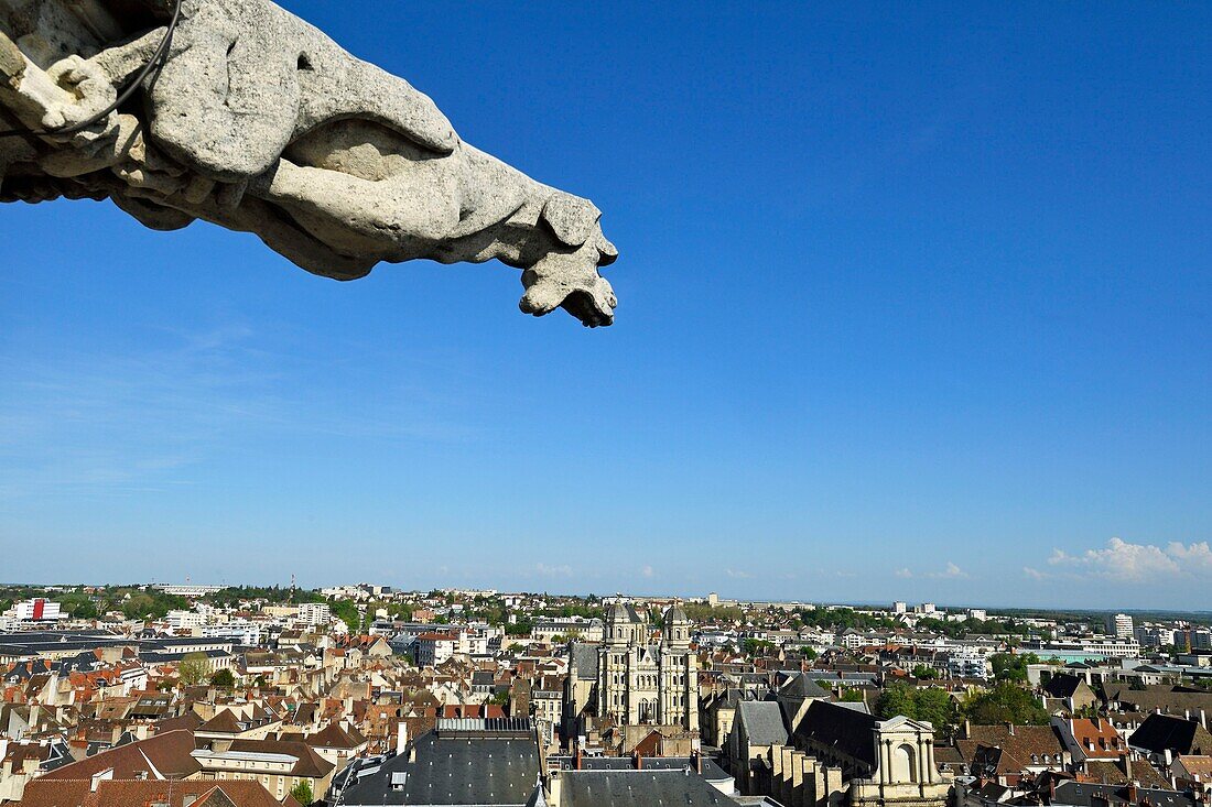 Frankreich,Cote d'Or,Dijon,Welterbe der UNESCO,Kirche Saint Michel vom Turm Philippe le Bon (Philipp der Gute) des Palastes der Herzöge von Burgund aus gesehen