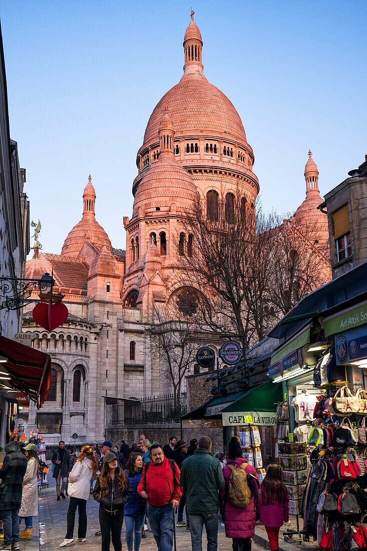 France,Paris,Montmartre hill,Sacre Coeur Basilica