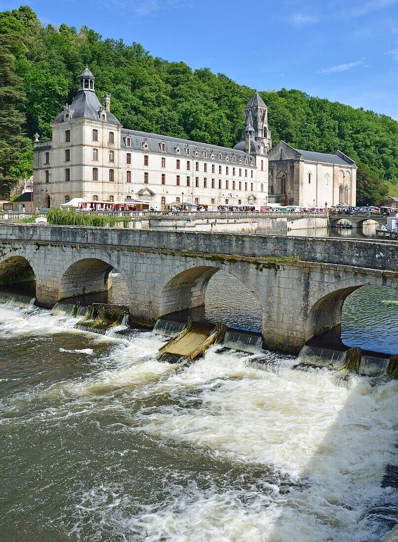 France,Dordogne,Brantome,Abbey Saint Pierre de Brantome is a former Benedictine abbey