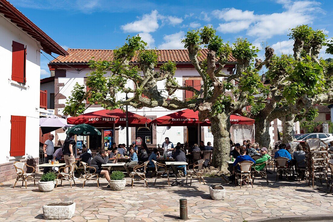 Frankreich,Pyrenees Atlantiques,Baskenland,Saint Etienne de Baigorry,Bar