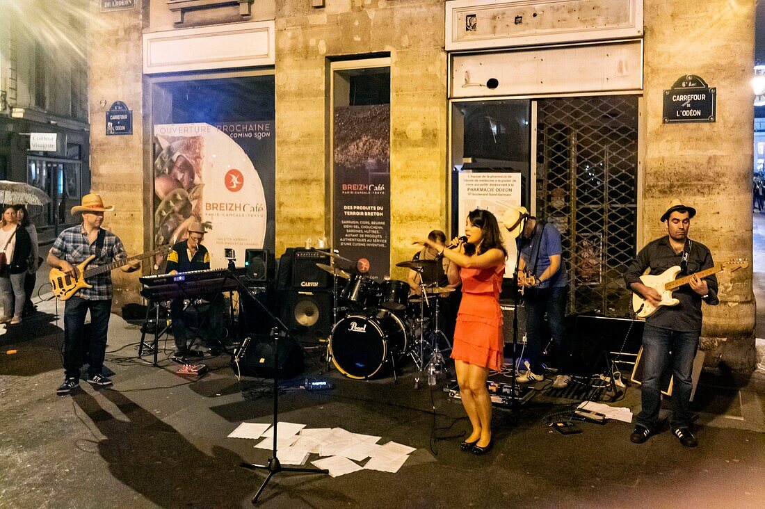 France,Paris,Saint Michel district,music festival