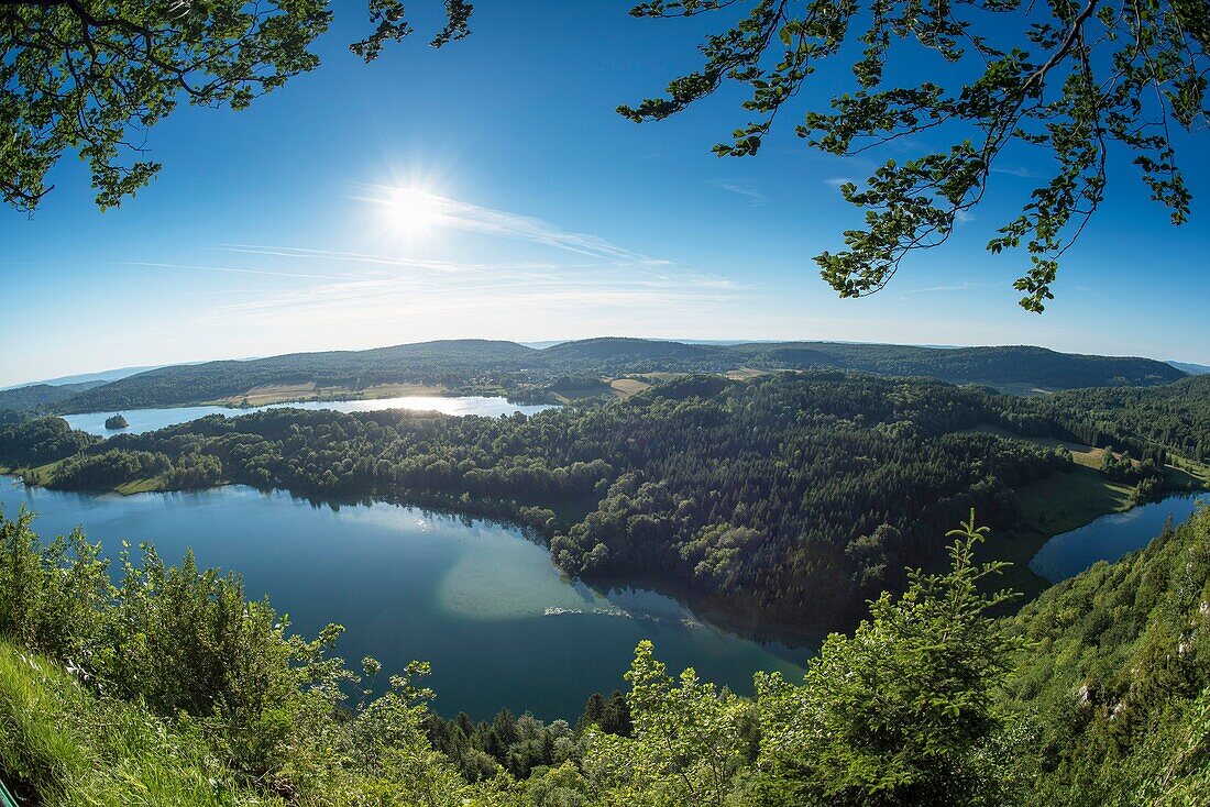 France,Jura,the site of four lakes or the small Scotland,the lake of the Clod or of ilay and big and small Maclu