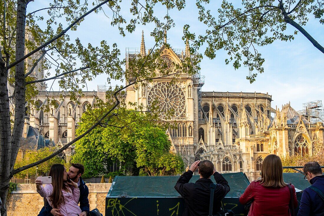 Frankreich,Paris,Weltkulturerbe der UNESCO,Ile de la Cite,Kathedrale Notre Dame nach dem Brand vom 15. April 2019