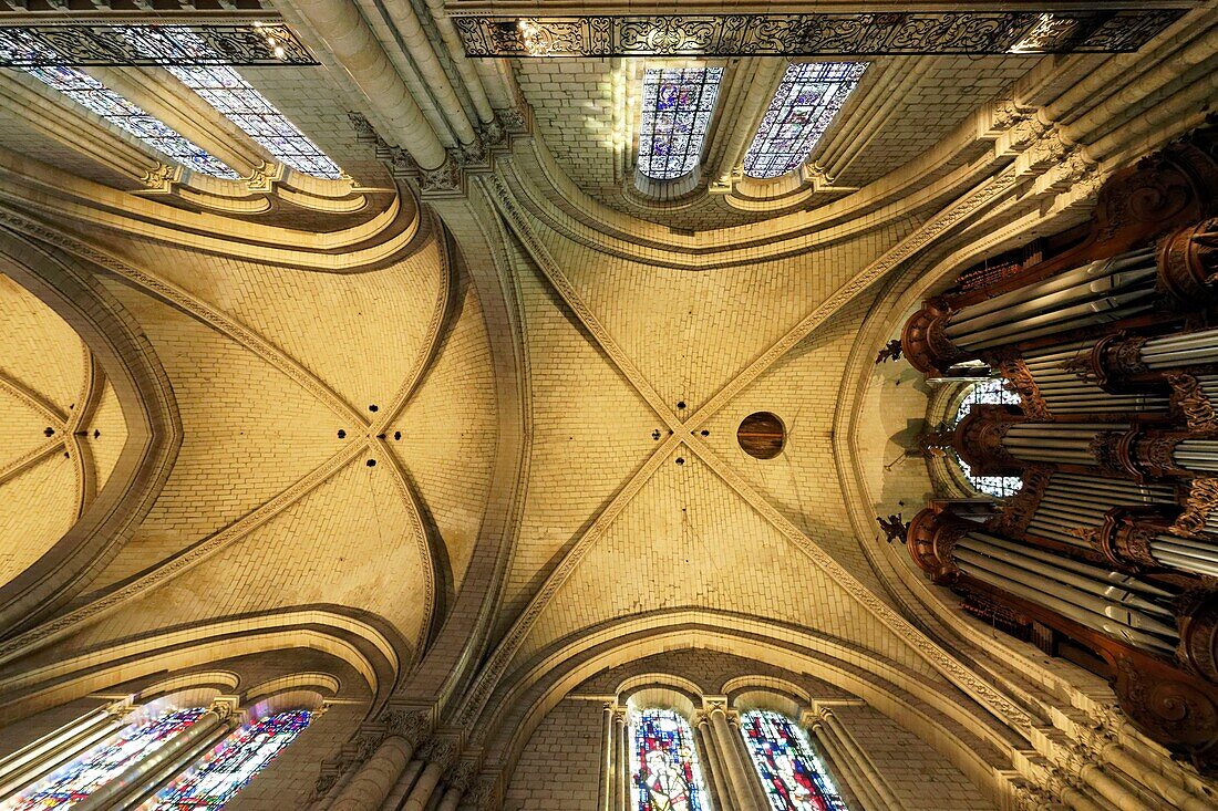 France,Maine et Loire,Angers,Saint Maurice cathedral,the organ