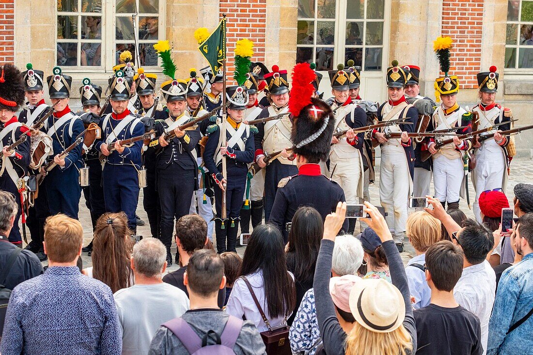 France,Seine et Marne,castle of Fontainebleau,historical reconstruction of the stay of Napoleon 1st and Josephine in 1809