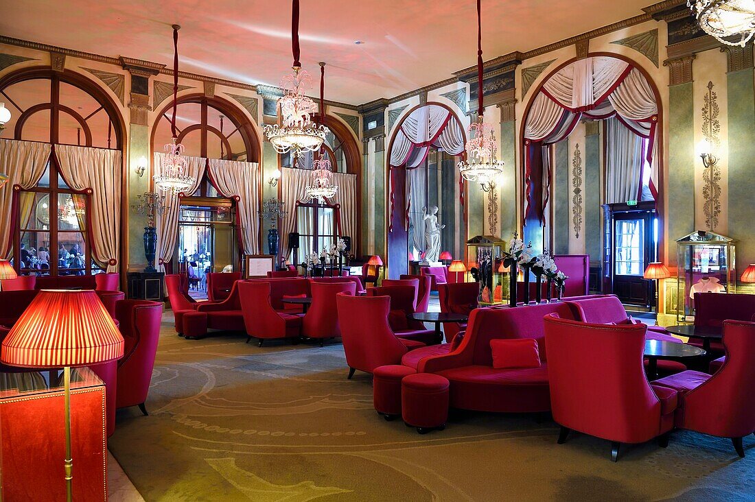 France,Calvados,Pays d'Auge,Deauville,Royal Barriere Hotel,the lobby