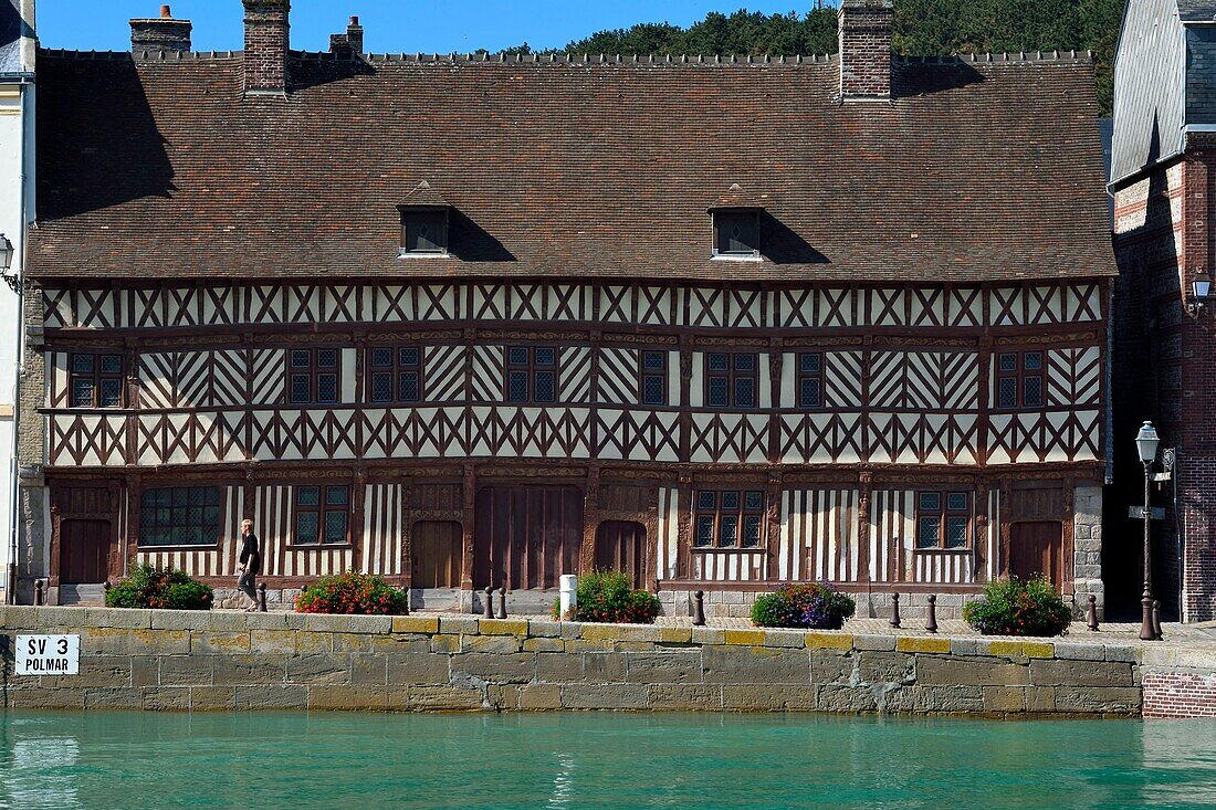 France,Seine-Maritime,Cote d'Albatre (Alabaster Coast),Pays de Caux,Saint-Valery-en-Caux,the half-timbered house called Henry IV (1540) also called house Ladire
