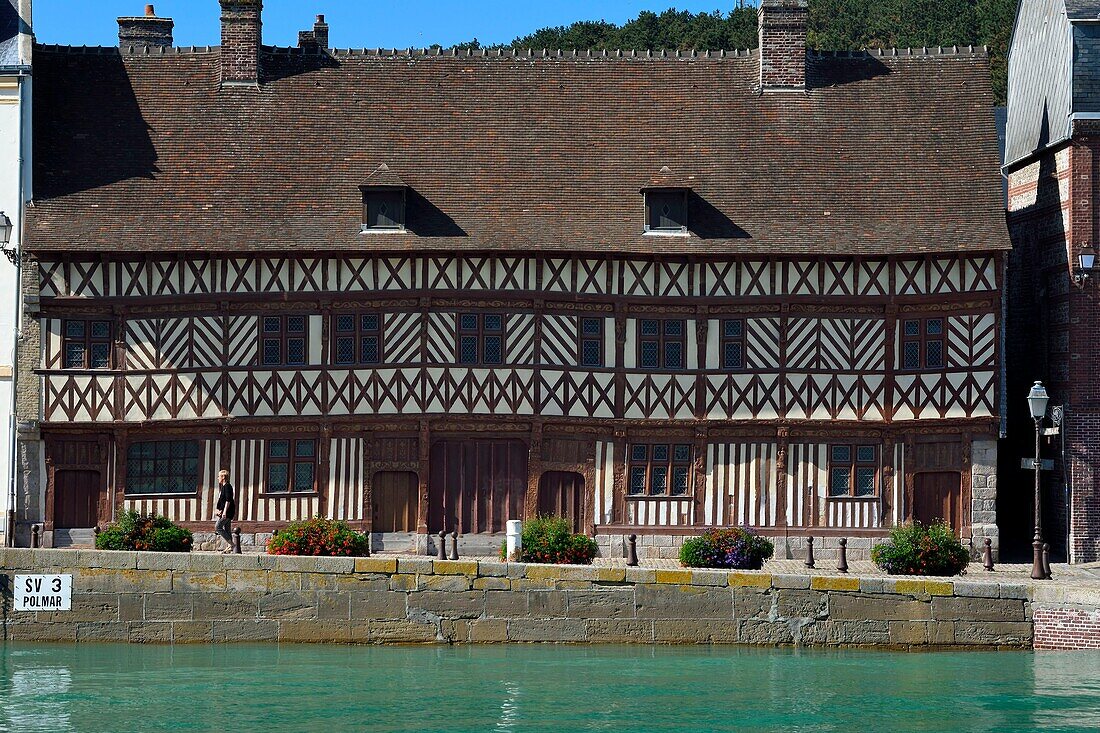 Frankreich,Seine-Maritime,Cote d'Albatre (Alabasterküste),Pays de Caux,Saint-Valery-en-Caux,das Fachwerkhaus Heinrich IV (1540) auch Haus Ladire genannt