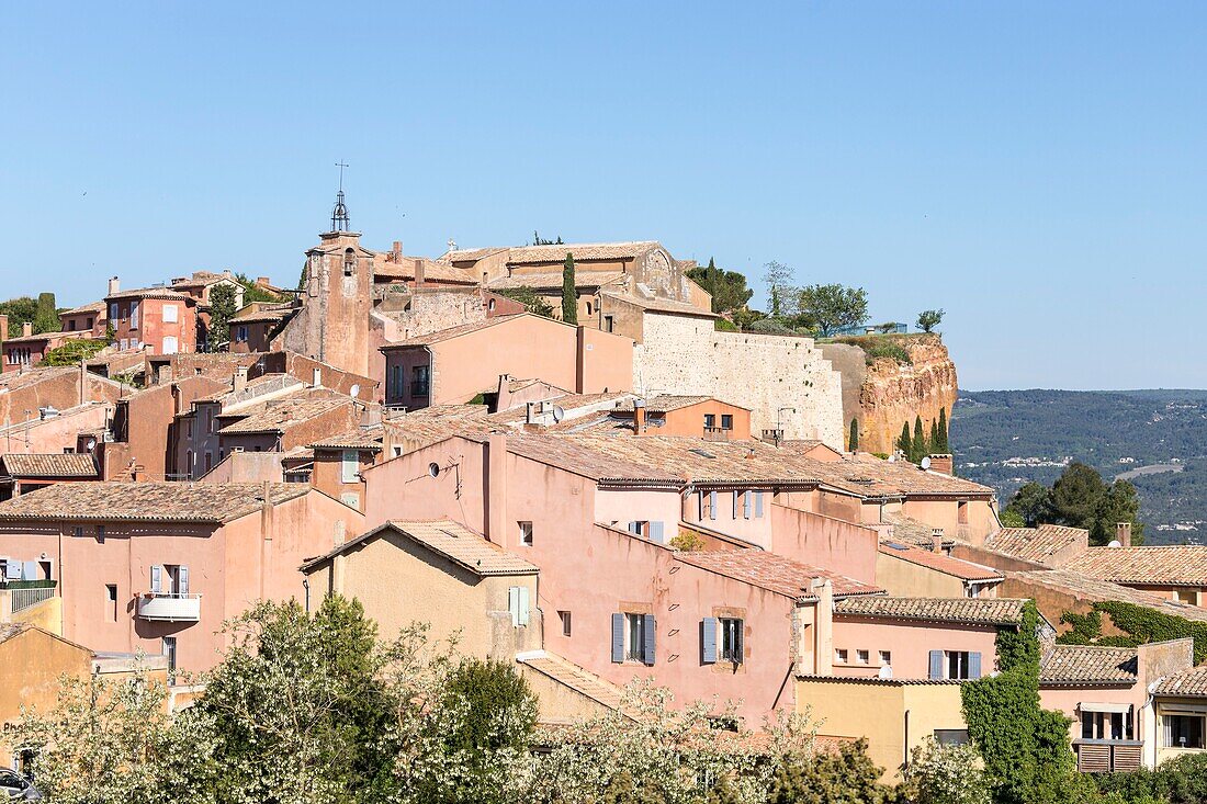 Frankreich,Vaucluse,regionaler Naturpark des Luberon,Roussillon,bezeichnet die schönsten Dörfer Frankreichs