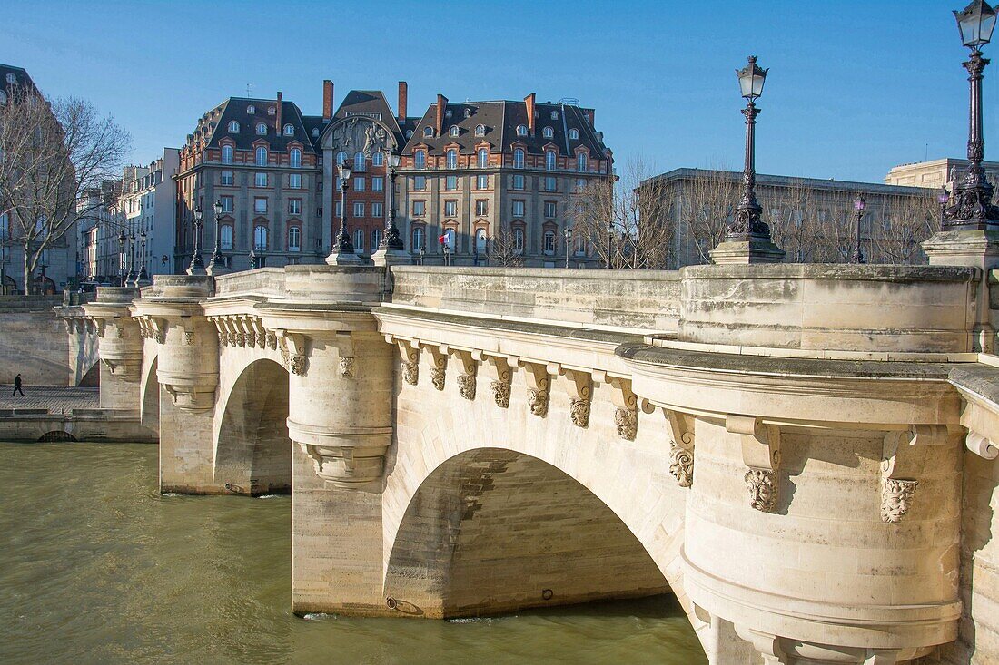 France,Paris,area listed as World Heritage by UNESCO,the Pont Neuf