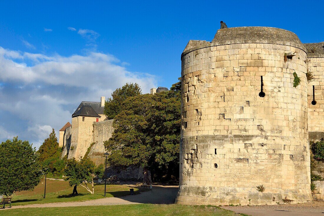 Frankreich,Calvados,Caen,die herzogliche Burg von Wilhelm dem Eroberer,die Festungsmauern der Rue de la Geole
