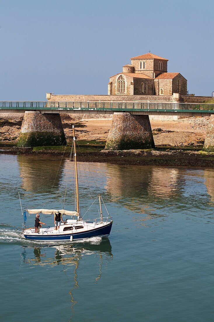 France,Vendee,Les Sables d'Olonne,St Nicolas Priory at the Marina entrance