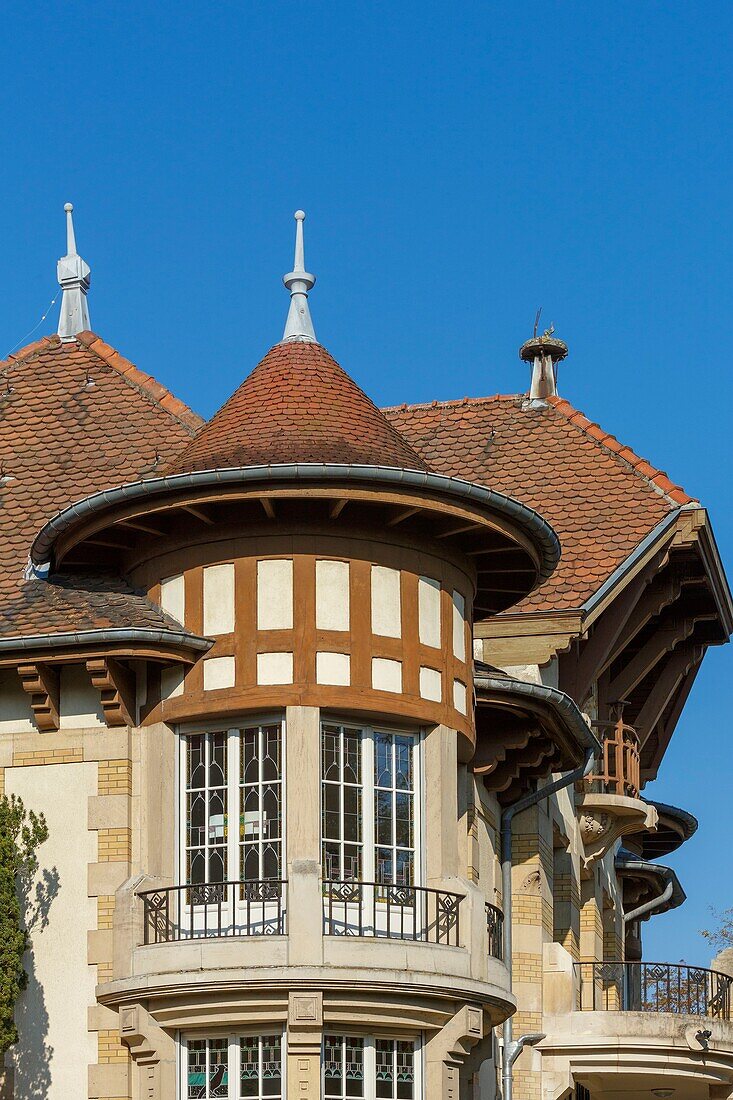 France,Meurthe et Moselle,Nancy,Villa Marguerite (1903-1905) by architects Henri Gutton and Joseph Hornecker in Art Nouveau style in Parc de Saurupt district