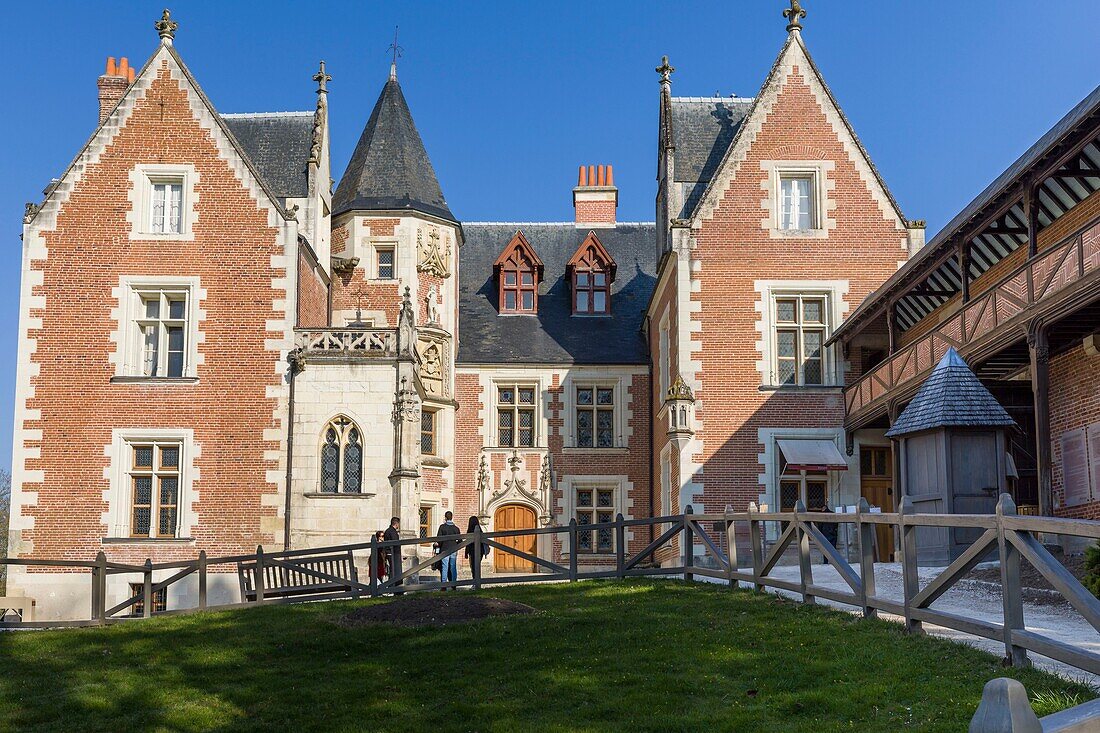 Frankreich,Indre et Loire,Loire-Tal, von der UNESCO zum Weltkulturerbe erklärt,Amboise,Schloss Clos Lucé,letzter Wohnort von Leonardo da Vinci