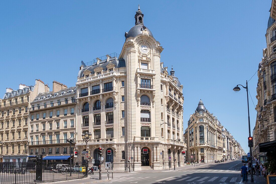 France,Paris,Reaumur street,Haussmann building,