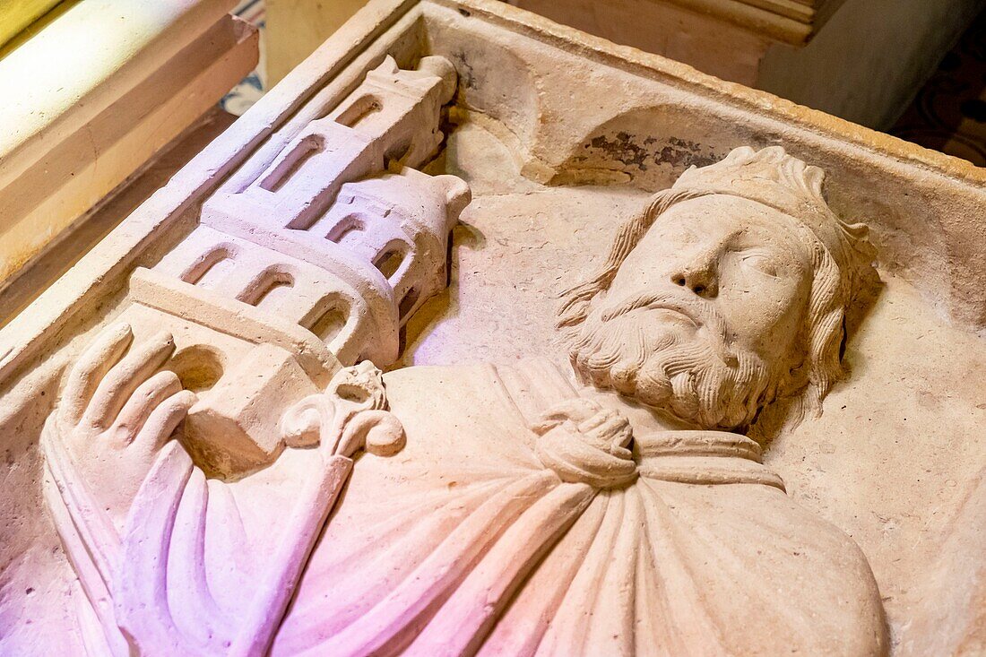 France,Seine Saint Denis,Saint Denis,the cathedral basilica,Gisant de Childebert