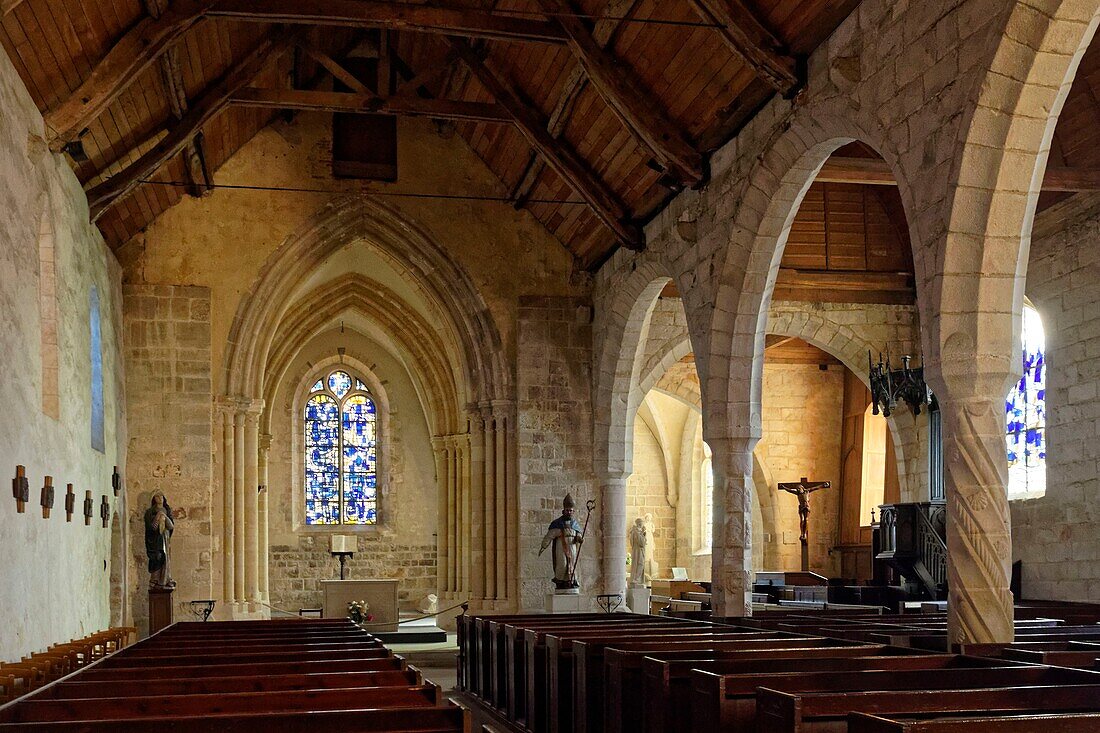 France,Normandy,Seine Maritime,Pays de Caux,Cote d'Albatre,Varengeville sur Mer,Saint Valery church