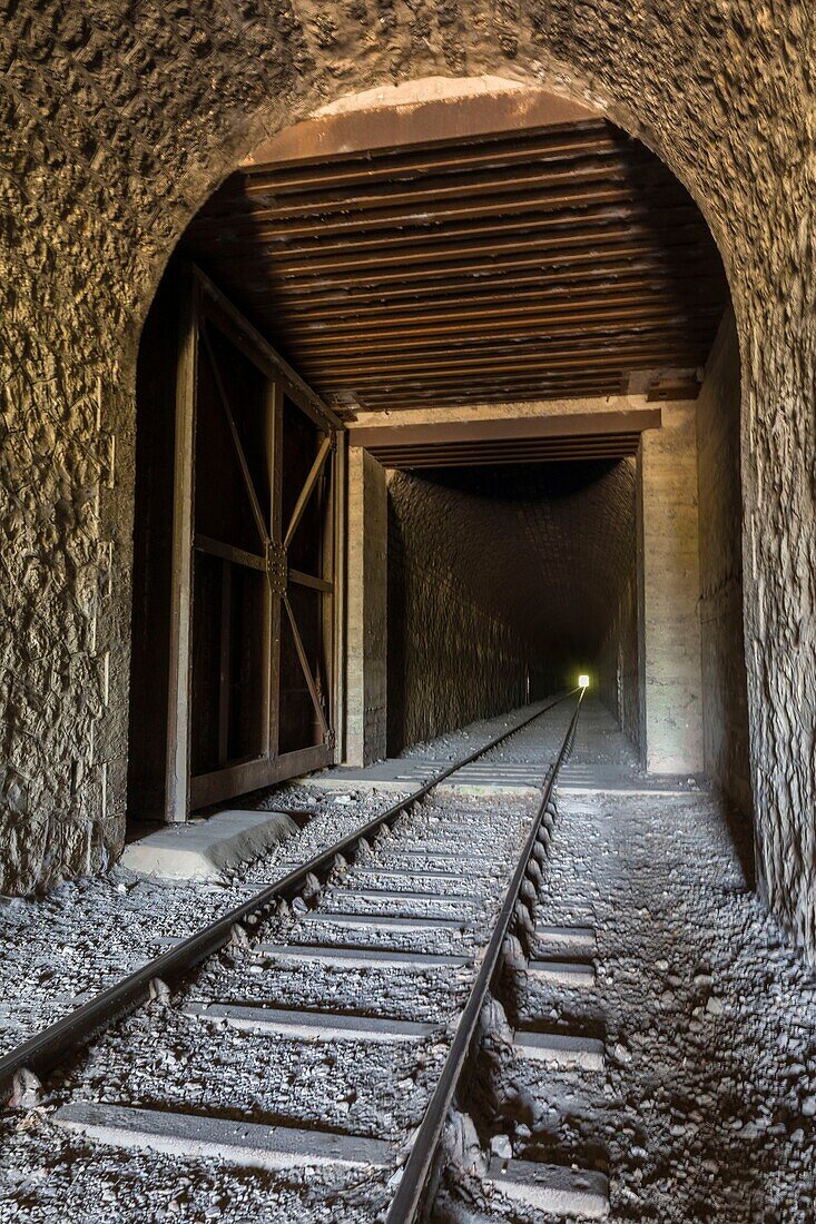 France,Loir et Cher,Saint Rimay,German headquarters W3,metal door inside the railway tunnel