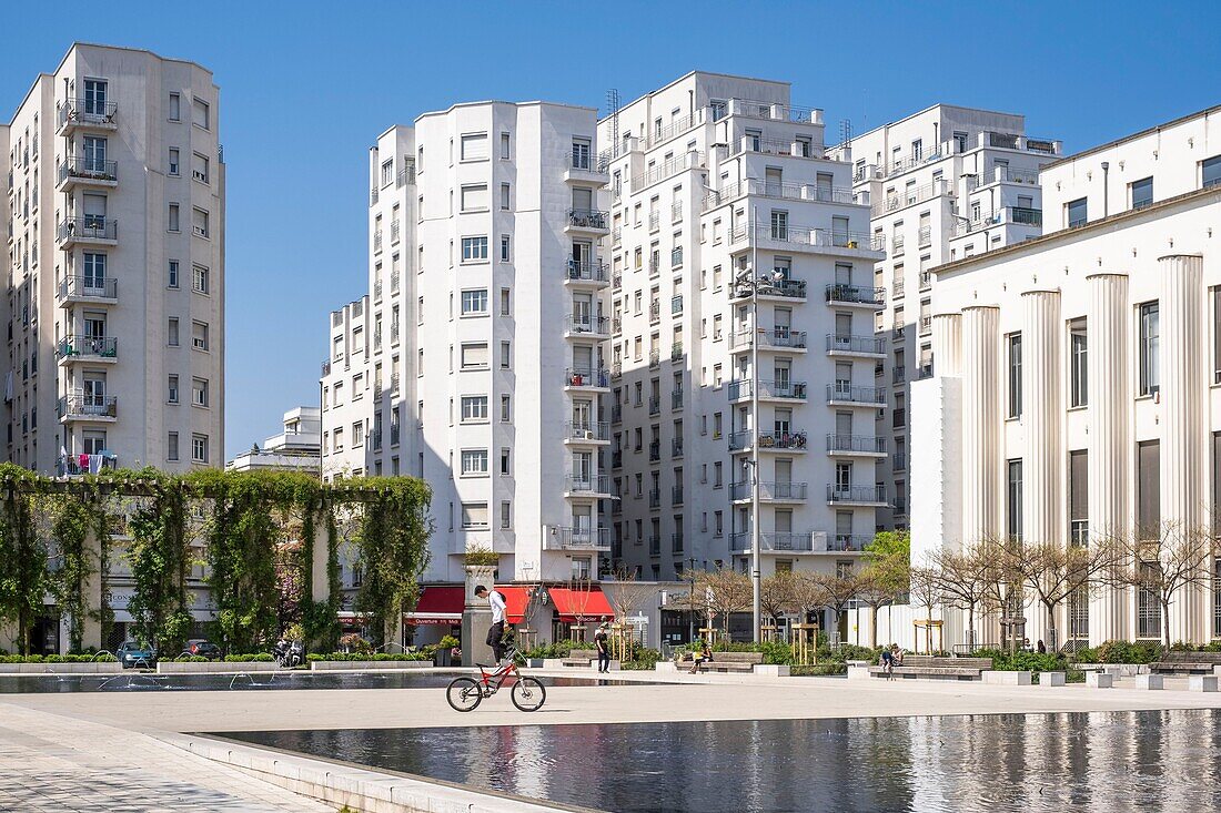 Frankreich,Rhone,Villeurbanne,architektonischer Komplex des Wolkenkratzers von 1927 bis 1934,Lazare Goujon Platz